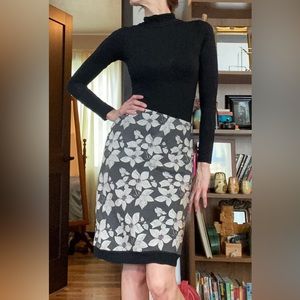 Vintage silk midi-skirt